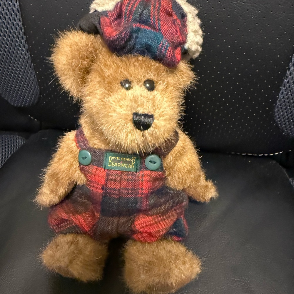 Boyds Bears Plaid Stuffed Animal - Brown and Red